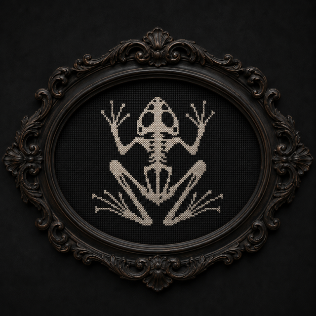 Gothic cross stitch pattern preview